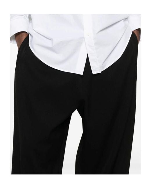 Balenciaga Black Elastic-Waist Trousers for men