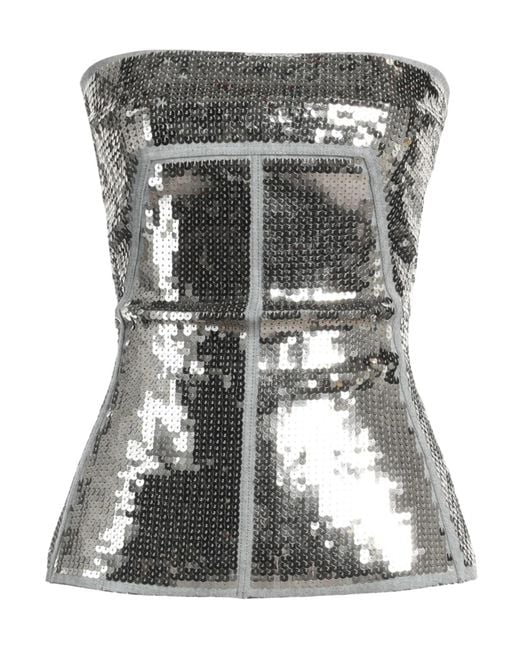 Rick Owens Gray Bicolor Denim Sleeveless