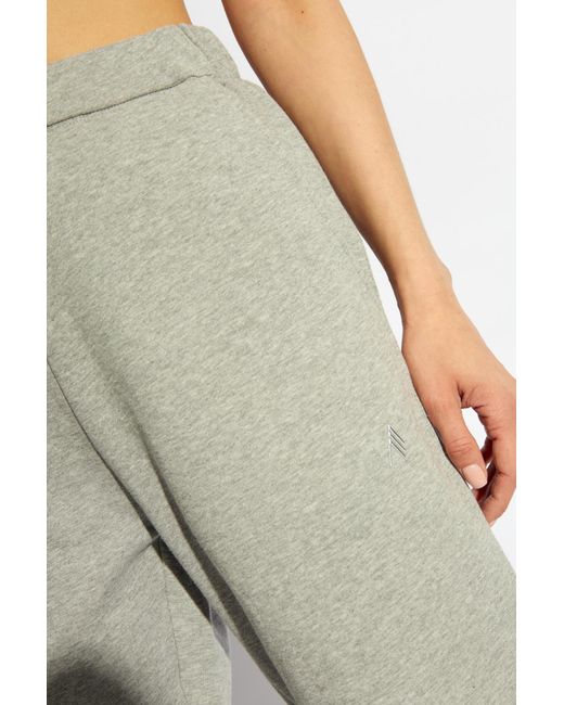 The Attico White The Penny Logo Embroidered Track Trousers