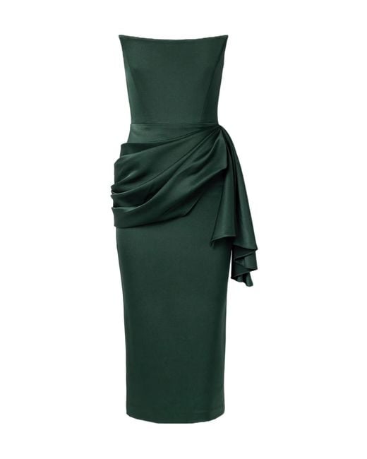 Alex Perry Green Strapless Dress