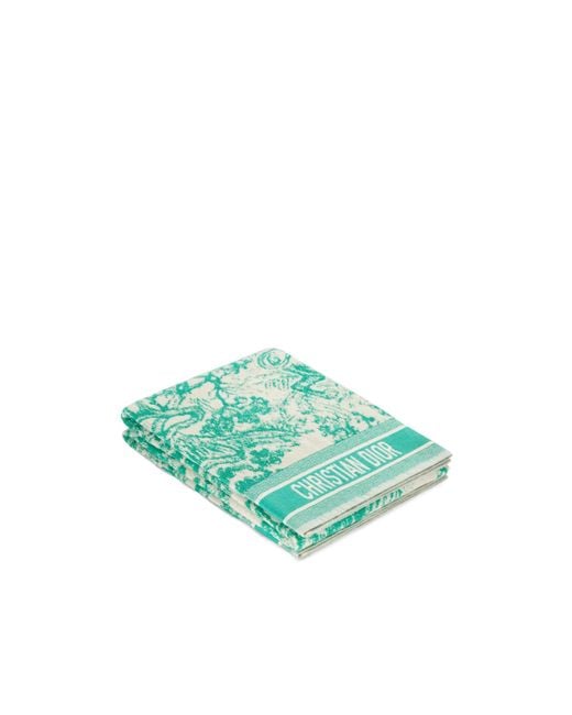 Dior Green Iviera Toile De Jouy Sauvage Beach Towel