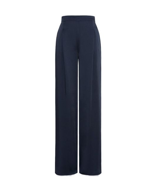 Max Mara Blue Studio Msealpaca Fluid Palazzo Trousers