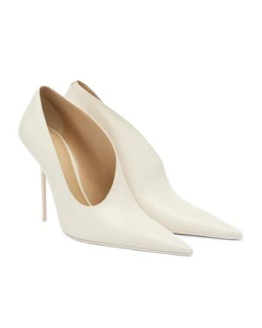 Victoria Beckham White Sloane Leather Pumps