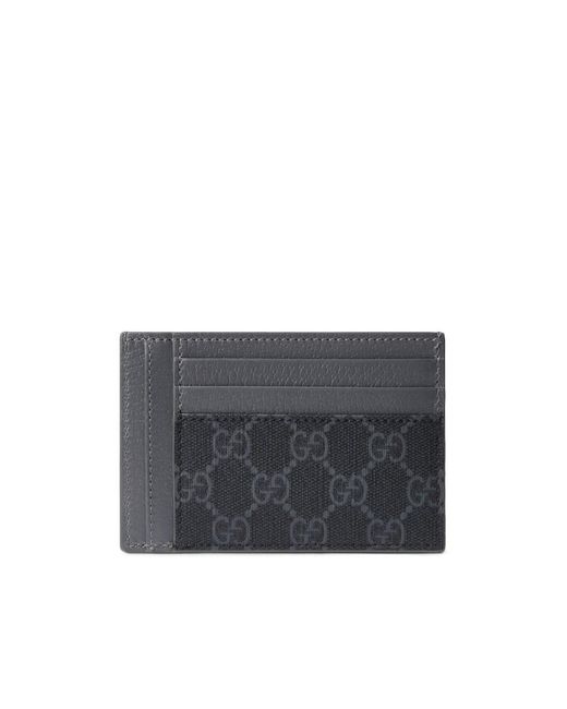Gucci Gray Trim Gg Card Case for men