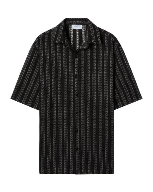 Off-White c/o Virgil Abloh Black All-Over Patterned Short-Sleeved Shirt for men
