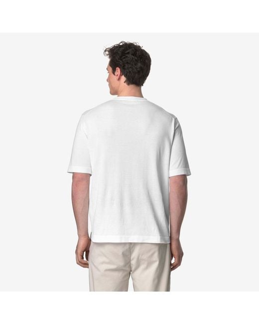 K-Way White Combe Knit Pullover for men