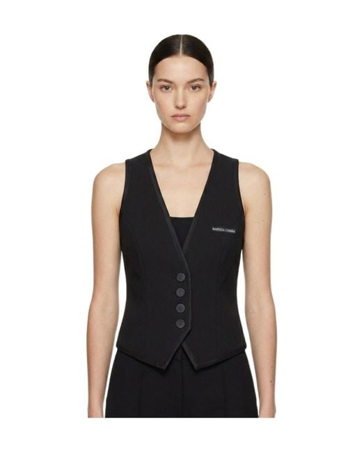 Marissa Chiara Black V-Neck Vest