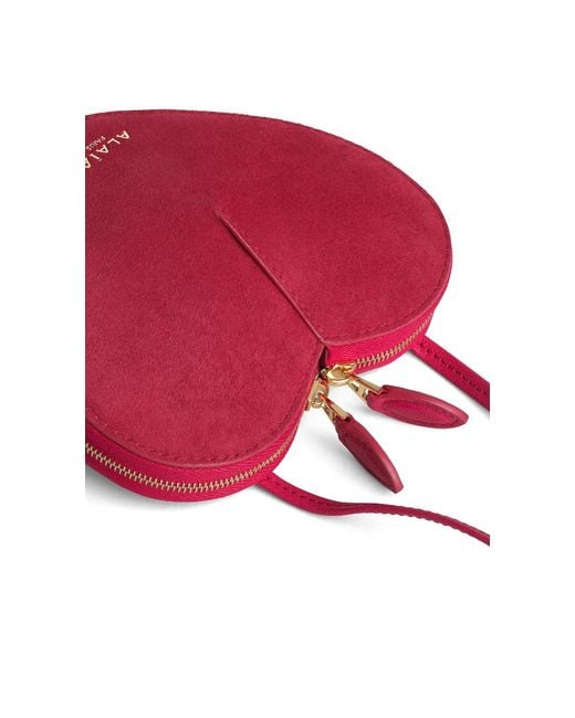 Alaïa Pink Le Cor Small Bi-Material Leather Bag