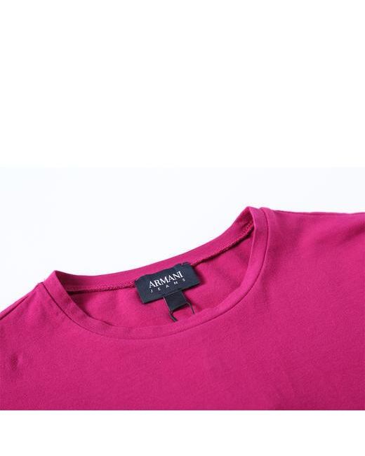 Armani Jeans Pink Logo Detail T-Shirt
