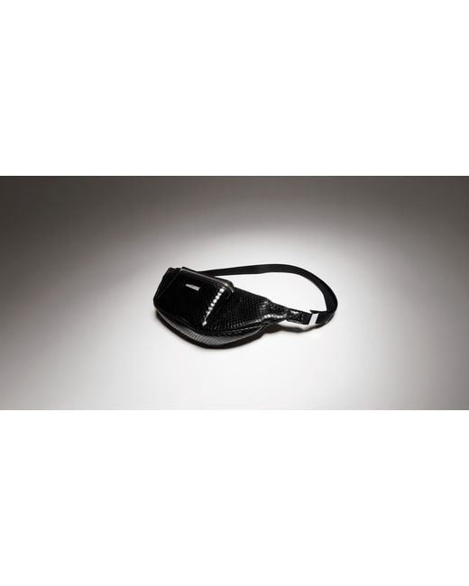 Gucci Black Flatpack Python Small Belt Bag for men