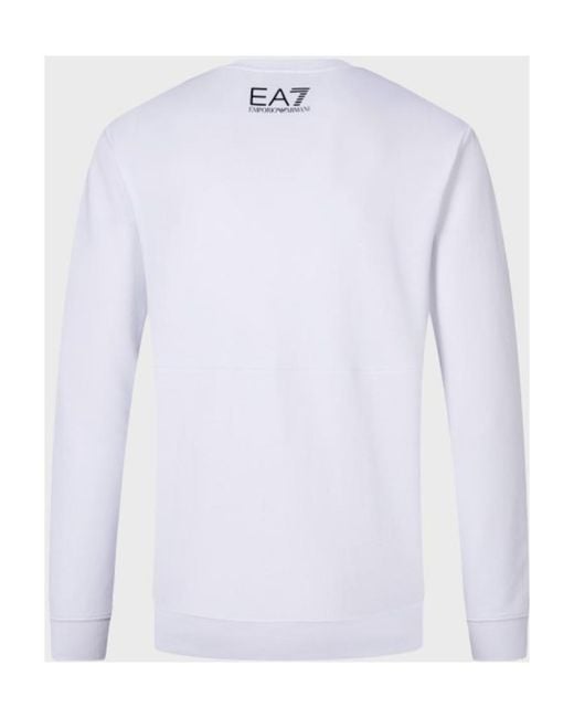 EA7 Blue Logo Printed Hoodie for men