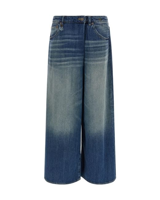 R13 Blue Nico Wide-Leg Jeans