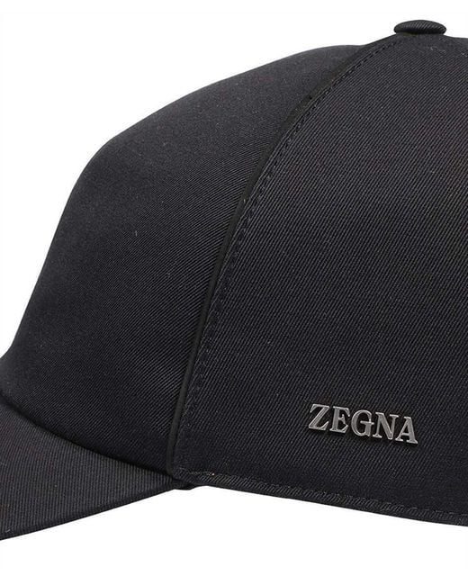 Zegna Blue Logo Hat for men