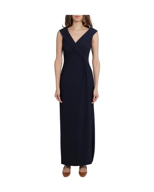 Ralph Lauren Black Lauren V-Neck Sleeveless Maxi Dress