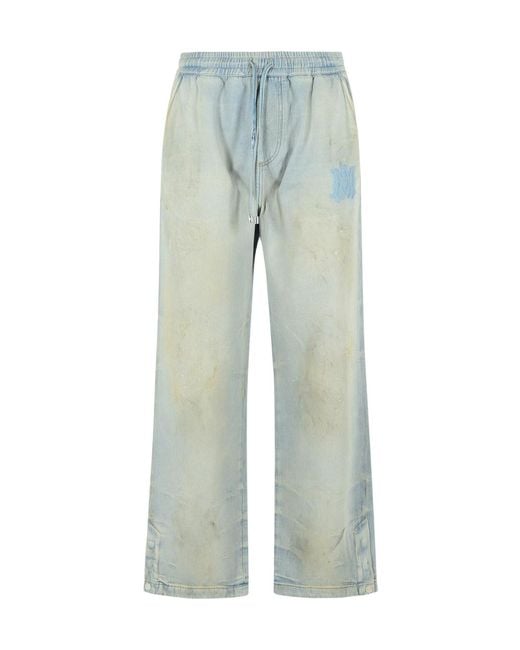Amiri Blue Straight Leg Baggy Jeans for men