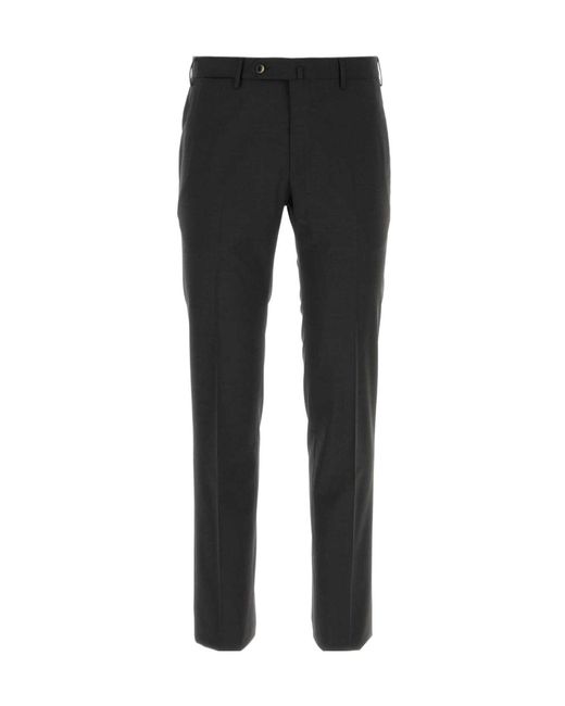 Pt Pantaloni Black Pt Torino Straight Leg Tailored Trousers for men