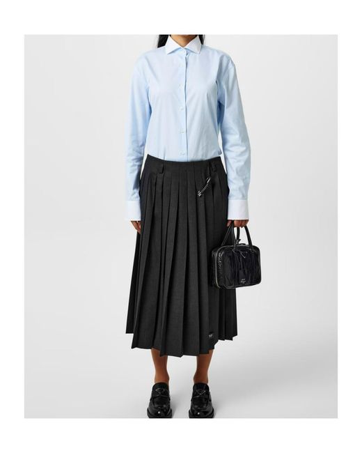 Prada White Long Sleeve Blouse