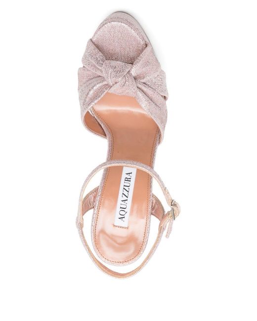 Aquazzura Gray Nina Platform Sandals