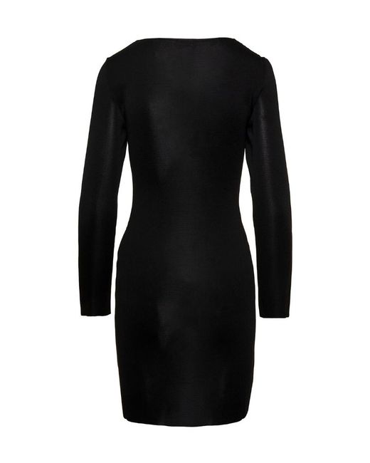 Tom Ford Black Sweetheart Neck Cut-Out Mini Dress