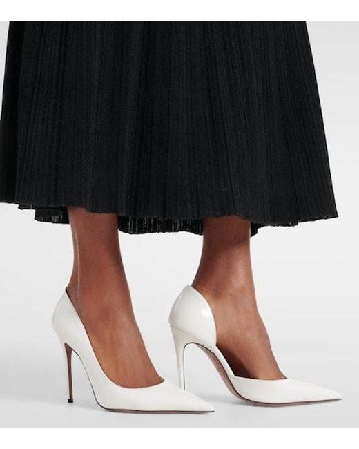 Paris Texas White Vera 105 Patent Leather Pumps