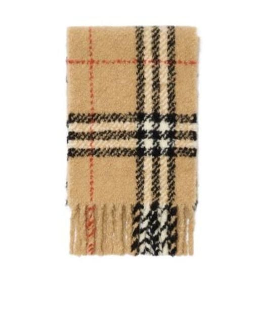 Burberry Metallic Check Fringed Bouclé Scarf