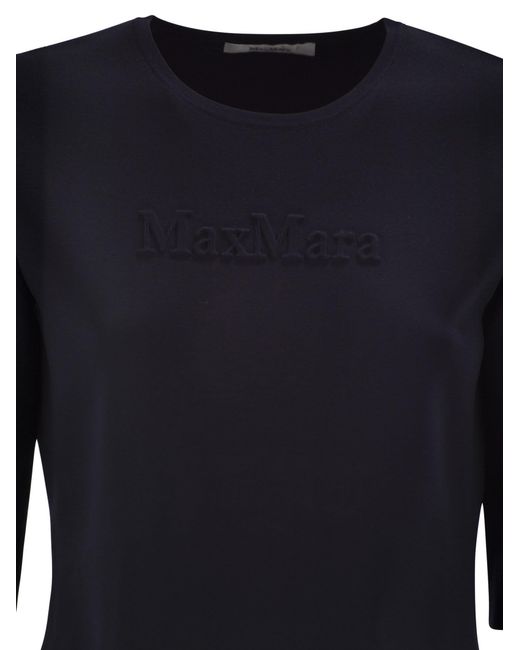 Max Mara Blue Embossed Top