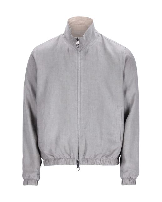 Loro Piana Gray Long Sleeve Casual Jacket for men