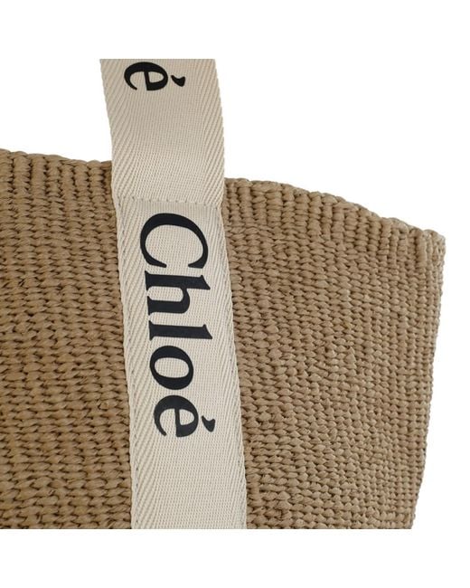 Chloé Metallic Chloé Woody Large Basket Bag