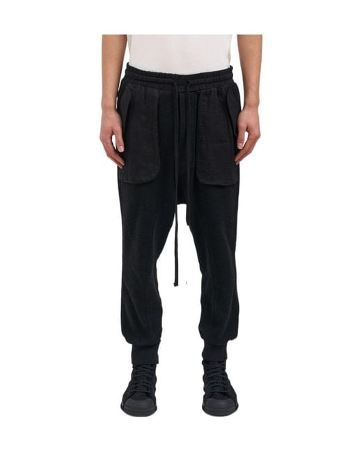 Thom Krom Black Pocket Jersey Track Pants for men