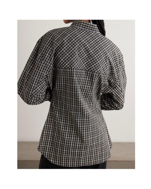 Rohe Black Checked Buttoned Shirt