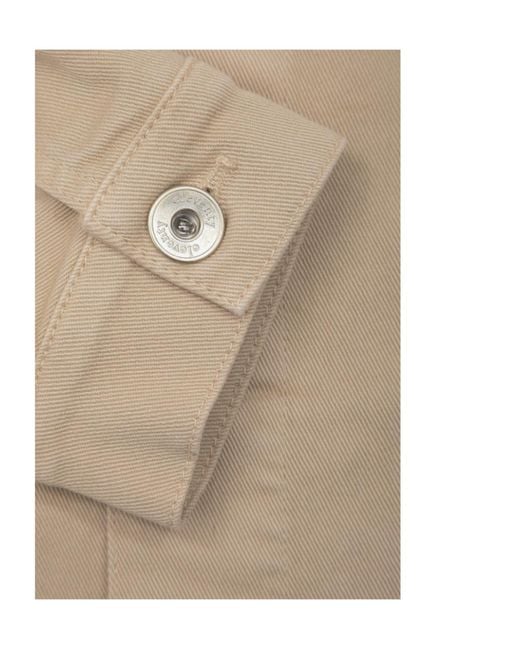 Eleventy Natural Long-Sleeved Denim Jacket for men
