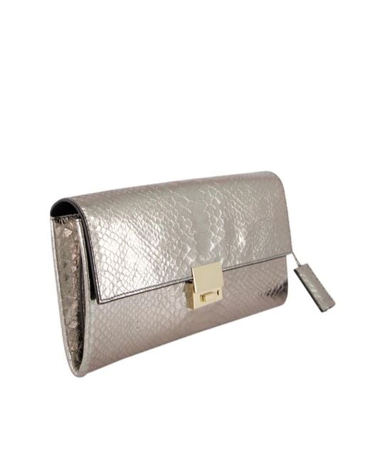 Tom Ford Gray Flap Clutch