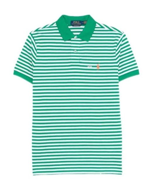Polo Ralph Lauren Green Logo-Embroidered Polo Shirt for men