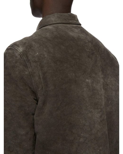 Rick Owens Black Drawstring Hem Zipped Jacket for men