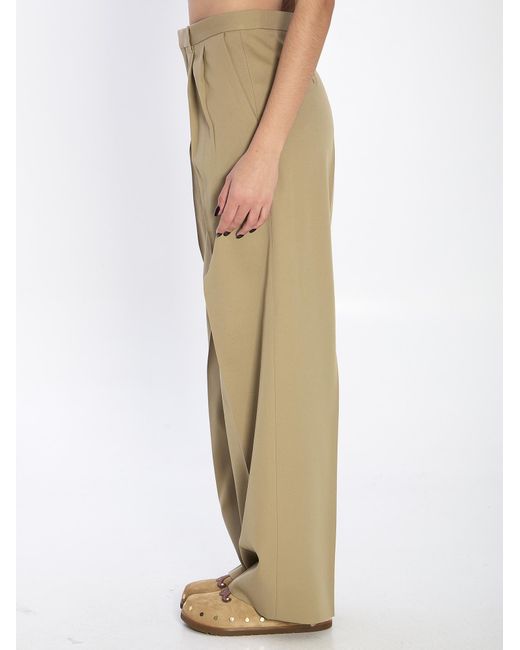 Céline Natural Pleated Trousers