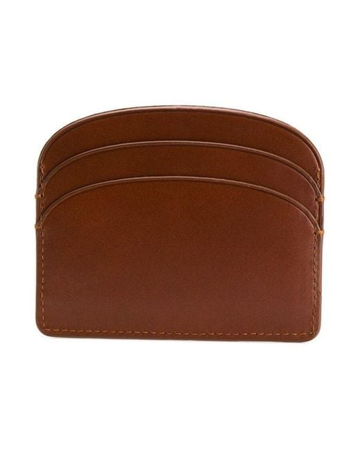 A.P.C. Brown Demi Lune Cardholder
