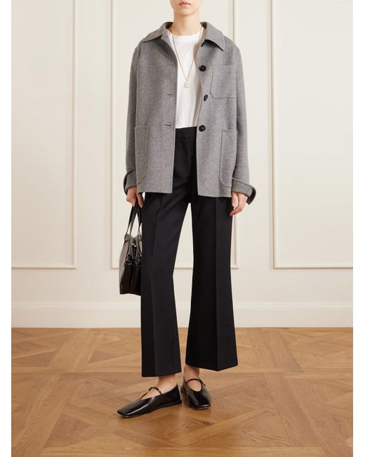 Jil Sander Black Gabardine Tailored Trousers