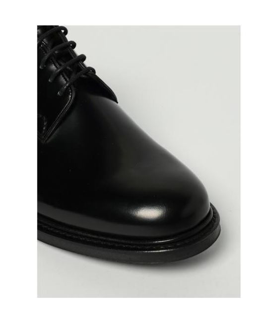 Church's Black Almond Toe Lace-Up Shoes for men