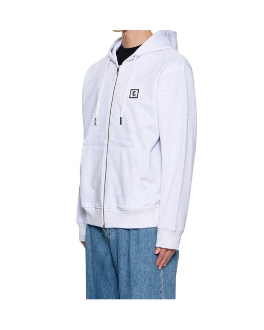Wooyoungmi Blue Long-Sleeved Hooded Hoodie for men