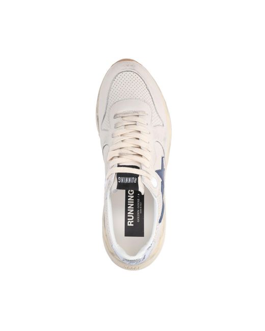 Golden Goose Deluxe Brand White Running Sole Lace-Up Sneakers for men