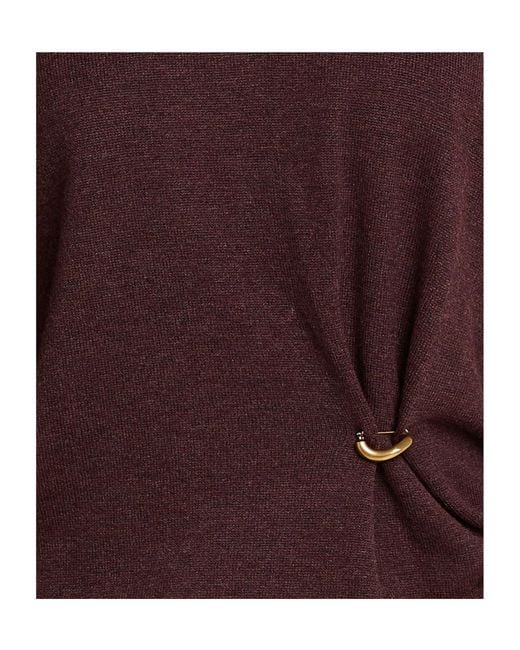 Isabel Marant Purple Crew-Neck Knit Top