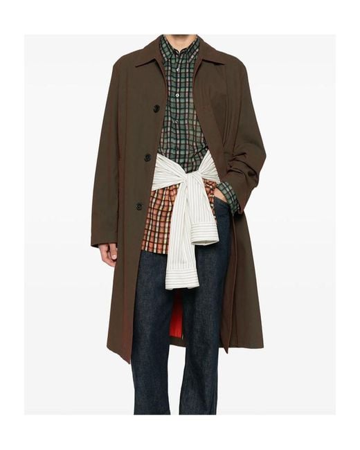 Dries Van Noten Brown Long-Sleeved Coat for men