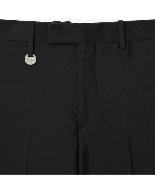 Burberry Black Straight-Leg Logo Charm Tailored Trousers for men