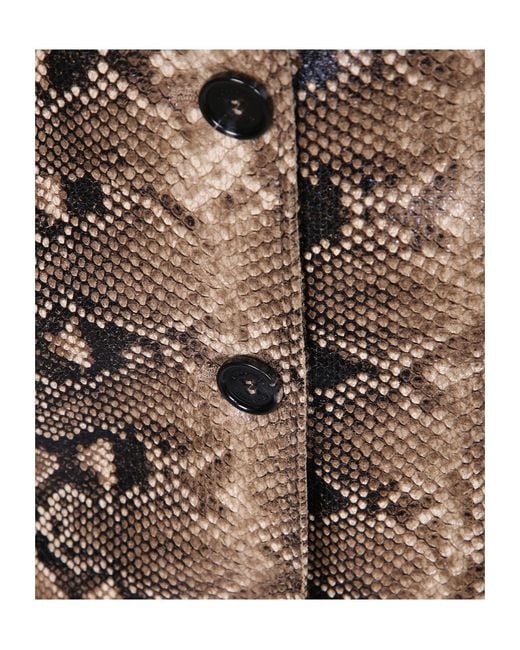 ERMANNO FIRENZE Brown Snake-Print Single-Breasted Blazer