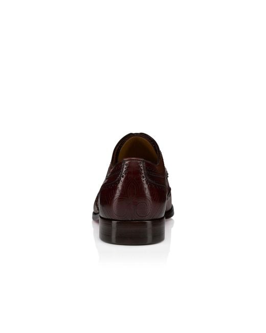 Christian Louboutin Brown Grave Calf Leather Derby Shoes