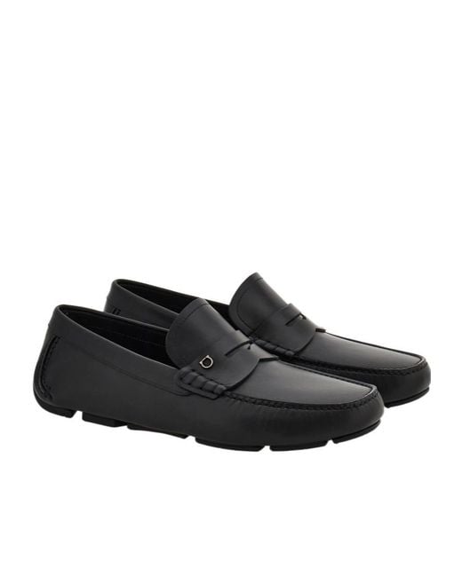 Ferragamo Black Penny Driver Loafer for men
