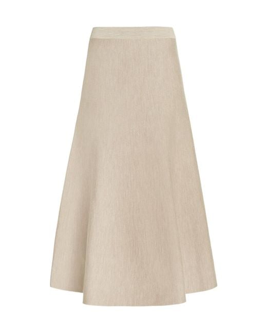 Gabriela Hearst Natural Elastic Waist Skirt