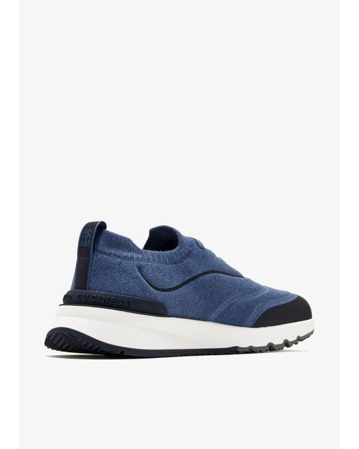 Brunello Cucinelli Blue Sneakers for men