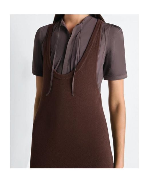Lemaire Purple Knitted Racerback Tank Top Mini Dress