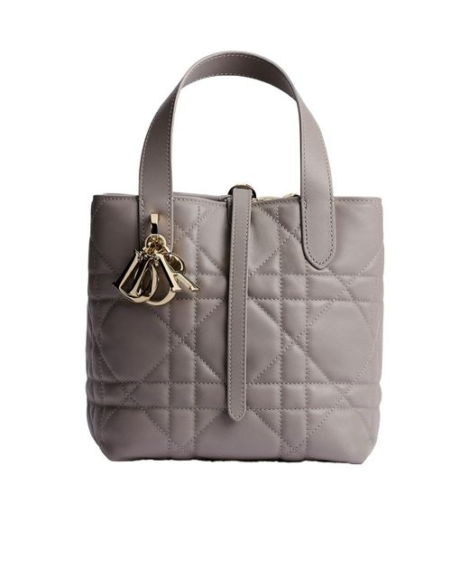 Dior Gray Small Toujours Vertical Tote Bag